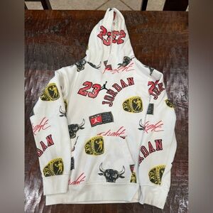 Jordan White and Red Graphic Boxers